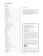 Preview for 2 page of Cambridge Audio azur 751R User Manual