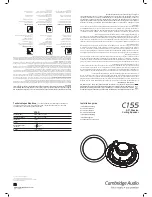 Предварительный просмотр 1 страницы Cambridge Audio C155 Installation Manual