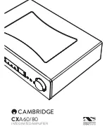 Preview for 1 page of Cambridge Audio CXA60 User Manual