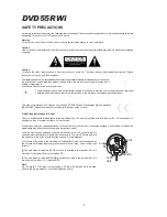 Preview for 3 page of Cambridge Audio DVD55RWI Owner'S Manual