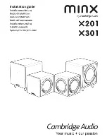 Cambridge Audio Minx X201 Installation Manual preview