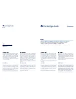 Preview for 1 page of Cambridge Audio Sirocco S30 Installation Manual