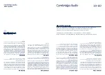 Cambridge Audio SX-60 Installation Manual preview