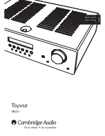 Cambridge Audio Topaz SR20 User Manual preview