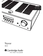 Предварительный просмотр 1 страницы Cambridge Audio Topaz SR20 User Manual