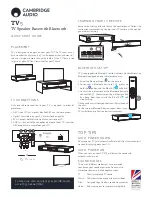 Preview for 4 page of Cambridge Audio TV2 Quick Start Manual