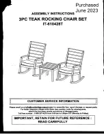 Preview for 1 page of Cambridge Casual IT-610428T Assembly Instructions Manual