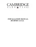 Cambridge Elevating JOURNEY LU Installation Manual preview