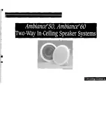 Предварительный просмотр 1 страницы Cambridge SoundWorks Ambiance 50 User Manual