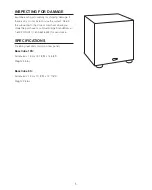 Preview for 5 page of Cambridge SoundWorks BassCube 10S User Manual