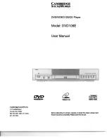 Preview for 1 page of Cambridge SoundWorks DVD106 User Manual