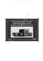 Cambridge SoundWorks FourPointSurround FPS1800 Installation And Operating Instructions Manual предпросмотр