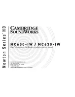 Предварительный просмотр 1 страницы Cambridge SoundWorks MC630-IW Installation And User Manual