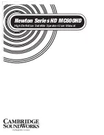 Предварительный просмотр 1 страницы Cambridge SoundWorks NEWTON HD MC600HD User Manual