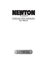 Cambridge SoundWorks Newton P1000 User Manual preview