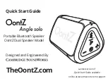 Предварительный просмотр 1 страницы Cambridge SoundWorks Oontz Angle solo Quick Start Manual