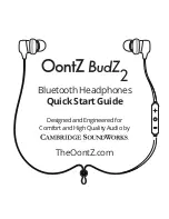 Cambridge SoundWorks OONTZ BUDZ2 Quick Start Manual preview