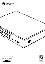 CAMBRIDGE AXC35 User Manual preview