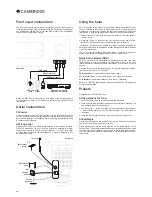 Предварительный просмотр 31 страницы CAMBRIDGE CXR120/200 Instruction Manual