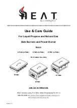 CAMBRIDGE HEAT HTPB1 Use & Care Manual preview