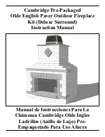 CAMBRIDGE Pre-Packaged Olde English Paver Fireplace Kit Deluxe... Instruction Manual preview