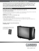 Cambro CAMBAR BAR730110 Care And Maintenance preview