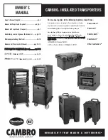 Cambro Camcarrier Owner'S Manual предпросмотр