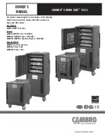 Предварительный просмотр 1 страницы Cambro COMBO CART PLUS Owner'S Manual