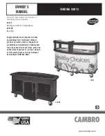 Cambro CVC75 Owner'S Manual preview