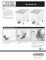 Cambro IBSD37 Setup Manual And User Manual предпросмотр