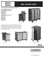 Cambro MDC1520S10 Owner'S Manual предпросмотр