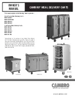 Cambro MDC1520S10HD Owner'S Manual предпросмотр