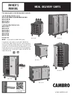 Предварительный просмотр 1 страницы Cambro MDC1520T20 Owner'S Manual