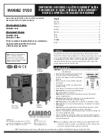 Preview for 13 page of Cambro Ultra Camcart H Series Owner'S Manual