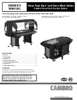 Preview for 1 page of Cambro VBR5 Owner'S Manual