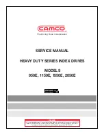 Предварительный просмотр 1 страницы Camco HEAVY DUTY SERIES INDEX DRIVES 1150E Service Manual