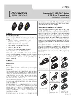 CAMDEN Lazerpoint CM-TXLF Series Installation Instructions предпросмотр