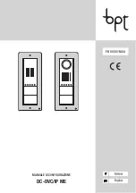 CAME BPT 60091030 Configuration Manual preview