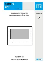 Предварительный просмотр 13 страницы CAME BPT FUTURA X1 User Manual