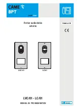 Предварительный просмотр 33 страницы CAME BPT LVC/01 Programming Manual