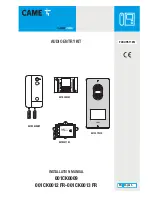 Preview for 1 page of CAME 001DC011AC Installation Manual