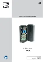 Предварительный просмотр 9 страницы CAME 001TRA03 Installation Manual