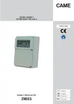 Предварительный просмотр 1 страницы CAME 002ZM3ES Installation Manual