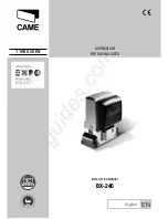 Preview for 1 page of CAME 119BU50EN Installation Manual