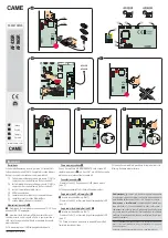 Предварительный просмотр 1 страницы CAME AF43SR Quick Start Manual