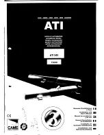 CAME ATI 24V Installation And User Manual preview