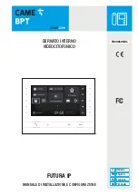 CAME BPT FUTURA IP Installation And Setting Manual preview