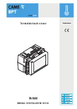 CAME BPT TA/600 Installation And Use Manual preview