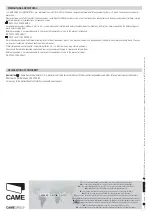 Preview for 12 page of CAME BRIDGE PSAP01 Installation Manual