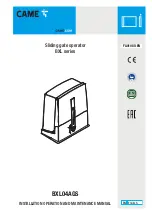 CAME BXL Series Installation, Operation And Maintenance Manual preview